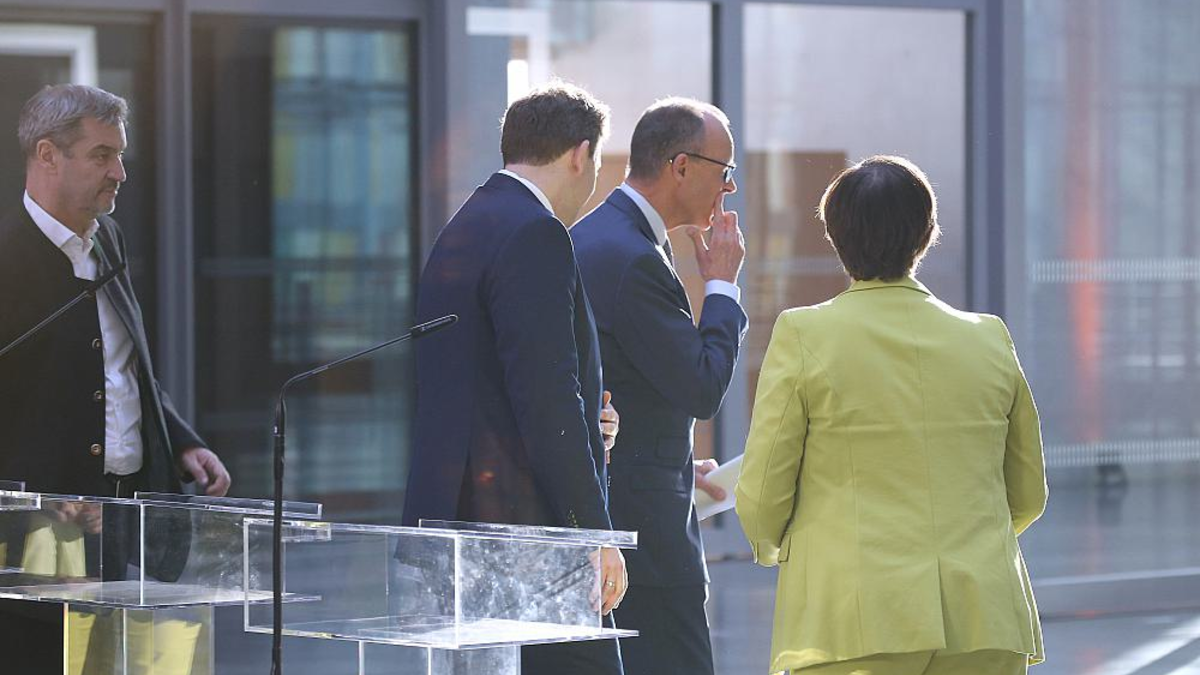 Markus Söder, Lars Klingbeil, Friedrich Merz, Saskia Esken am 08.03.2025 - Foto: über dts Nachrichtenagentur