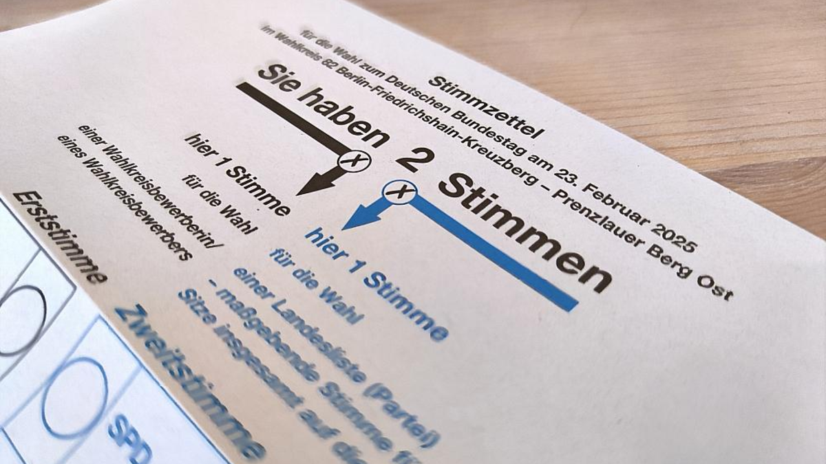 Stimmzettel zur Bundestagswahl 2025 (Archiv) - Foto: über dts Nachrichtenagentur