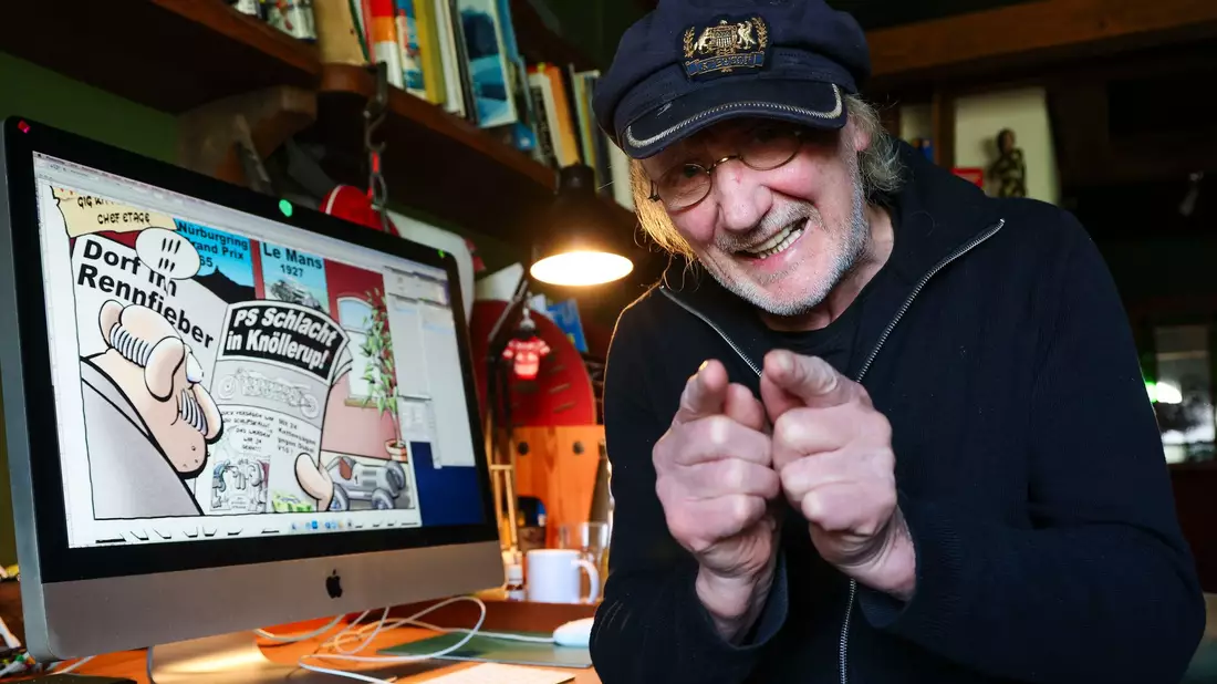 Comiczeichner Rötger Feldmann («Brösel») wird 75 Jahre alt. (Foto Produktion) - Bild: Frank Molter/dpa