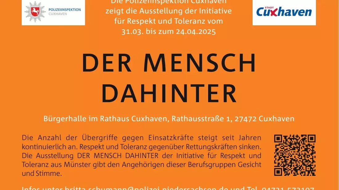 POL-CUX: Wanderausstellung Der Mensch dahinter vom 31.03. - 24.04.2025 im Rathaus der Stadt Cuxhaven (Fotos im Anhang) - Bild: presseportal.de