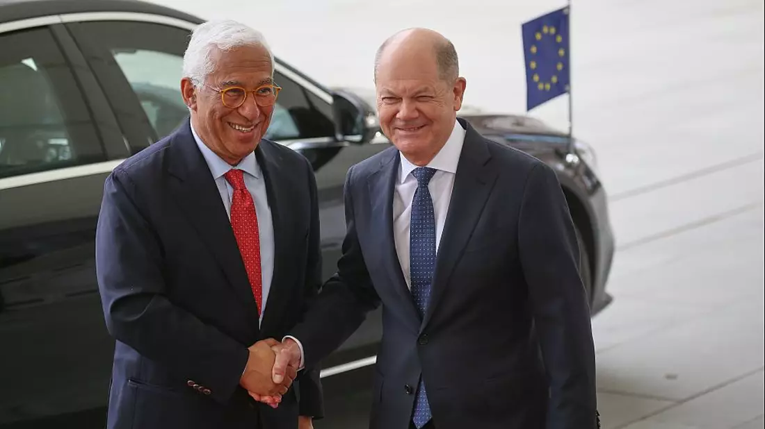 António Costa und Olaf Scholz am 12.03.2025 - Bild: über dts Nachrichtenagentur