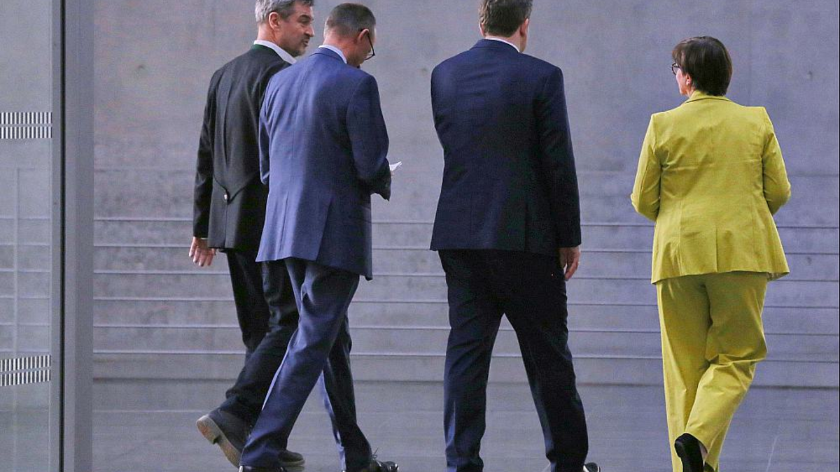 Markus Söder, Friedrich Merz, Lars Klingbeil, Saskia Esken am 08.03.2025 - Foto: über dts Nachrichtenagentur