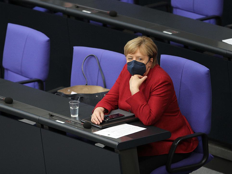 Angela Merkel mit Maske während der Coronakrise (Archiv) - Foto: über dts Nachrichtenagentur
