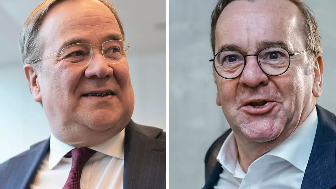 Der CDU-Politiker Armin Laschet wird nach eigenen Angaben immer wieder mal mit dem gleichaltrigen Verteidigungsminister Boris Pistorius (SPD) verwechselt. (Fotos Archiv)  - Bild: Michael Kappeler, Kay Nietfeld/dpa