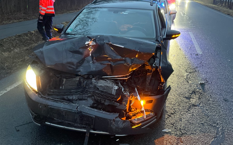 LPI-EF: Wildschweine verursachen Verkehrsunfall - Foto: presseportal.de