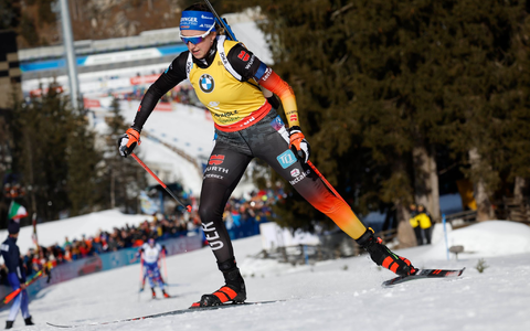 Franziska Preuß verteidigte die Gesamtführung. - Foto: Alessandro Trovati/AP/dpa