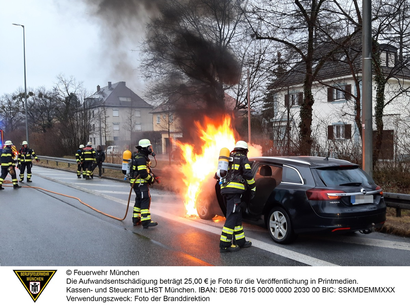 FW-M: Pkw gerät in Brand (Autobahn A95) - Foto: presseportal.de