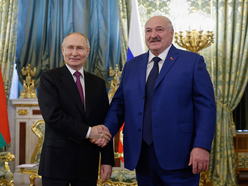 Putin empfing vor dem US-Sondergesandten Witkoff zunächst den belarussischen Machthaber Lukaschenko.  - Foto: Maxim Shemetov/Pool Reuters/AP/dpa