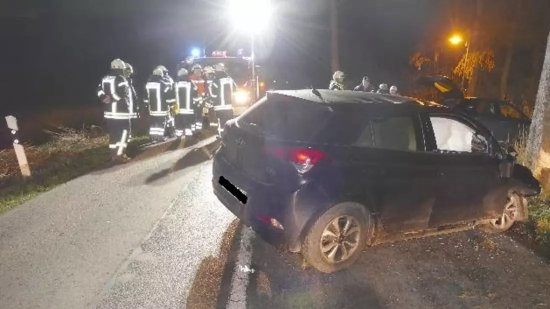 POL-CUX: Verkehrsunfall in Bülkau - Junge Frau kommt aufgrund von Sekundenschlaf von der Fahrbahn ab und verletzt sich leicht (Foto im Anhang) - Bild: presseportal.de
