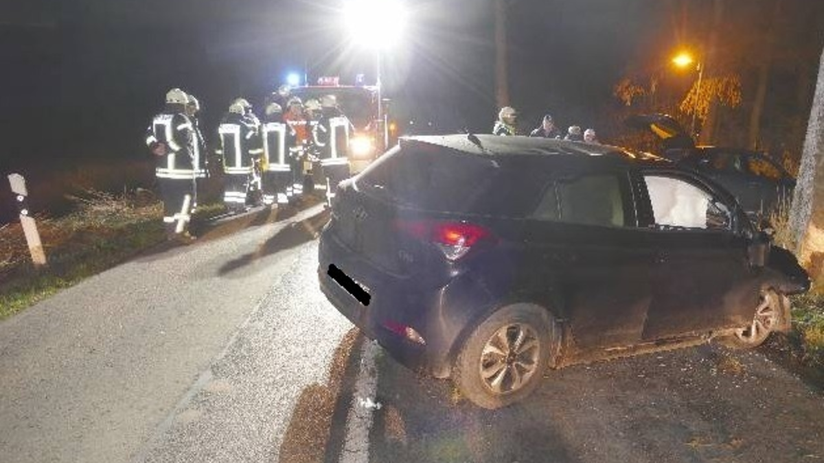 POL-CUX: Verkehrsunfall in Bülkau - Junge Frau kommt aufgrund von Sekundenschlaf von der Fahrbahn ab und verletzt sich leicht (Foto im Anhang) - Foto: presseportal.de