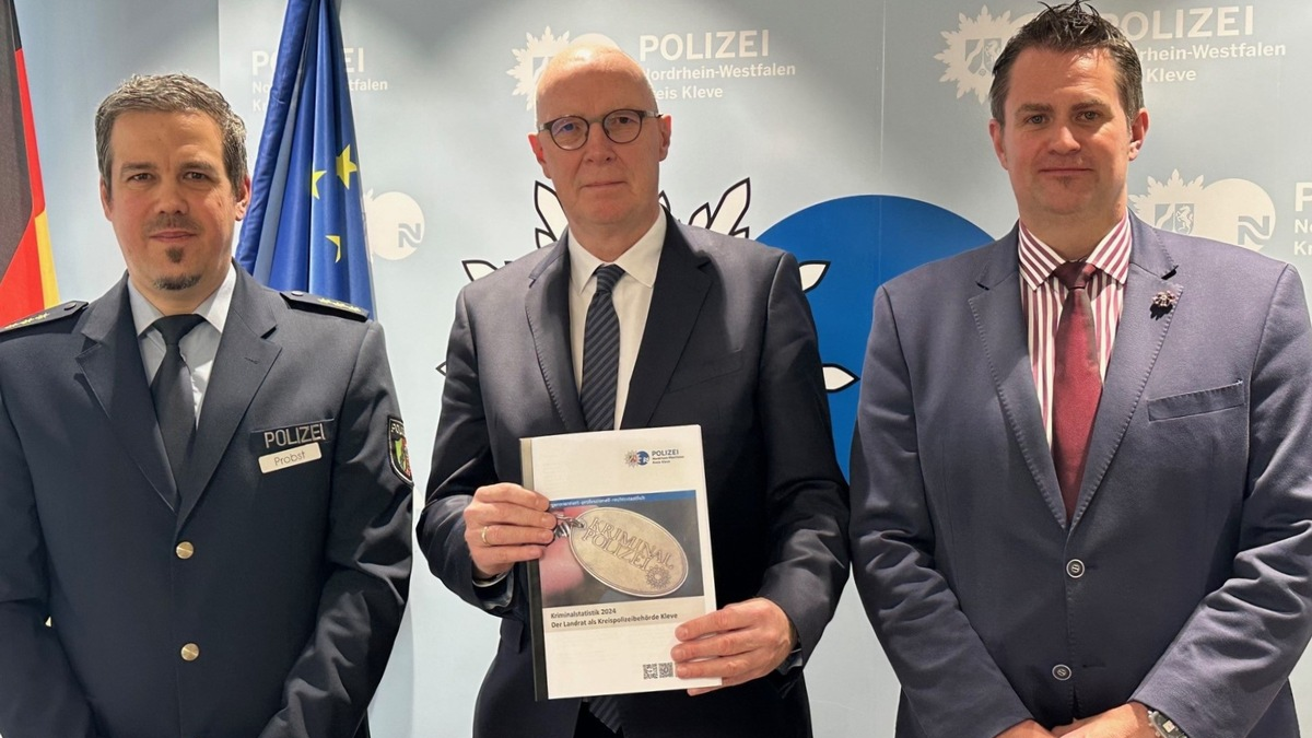 POL-KLE: Kreis Kleve - Jede zweite Straftat wird aufgeklärt! Polizei stellt Kriminalstatistik für 2024 vor - Foto: presseportal.de