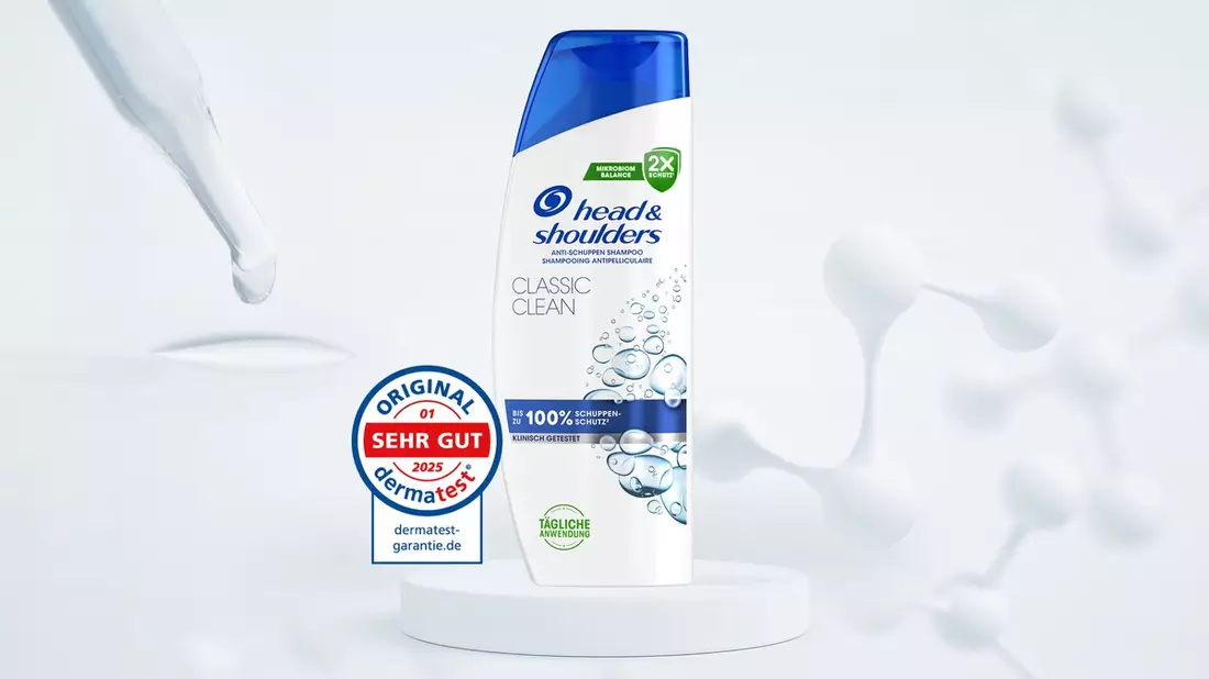 Sehr gute Hautverträglichkeit bestätigt: Head & Shoulders Classic Clean erhält Dermatest® Garantie Siegel - Bild: presseportal.de