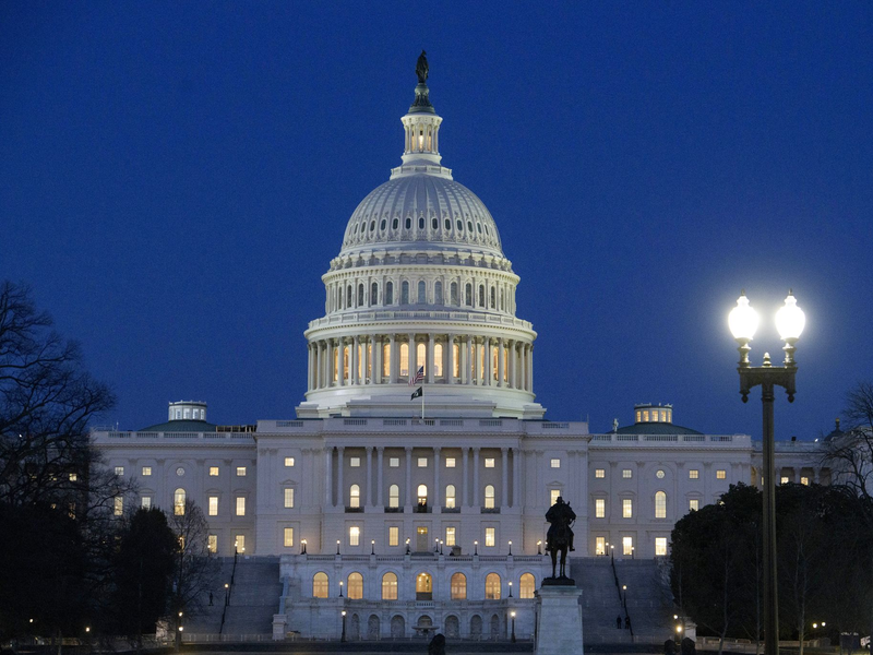 Es war länger unklar, ob die Demokraten im Senat den Entwurf der Republikaner von US-Präsident Donald Trump blockieren würden. (Archivbild) - Foto: Rod Lamkey/AP/dpa