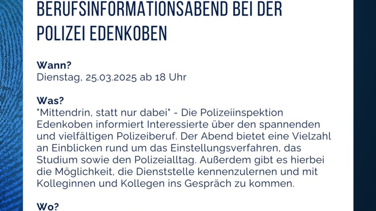 POL-PDLD: Infoabend bei der Polizei Edenkoben - Foto: presseportal.de