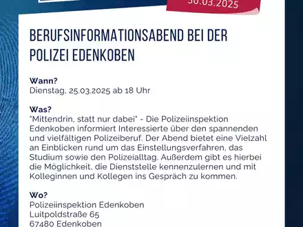 POL-PDLD: Infoabend bei der Polizei Edenkoben - Foto: presseportal.de