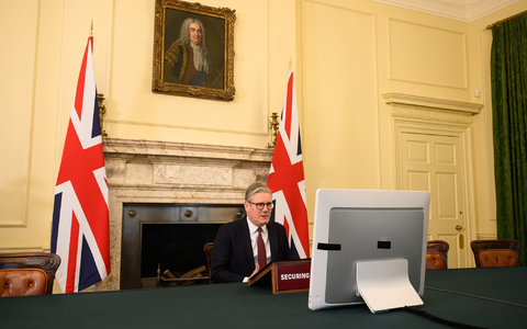 An der Konferenz nahmen mehrere Staats- und Regierungschefs sowie die Spitzen von Nato und EU teil.  - Foto: Leon Neal/PA Wire/dpa