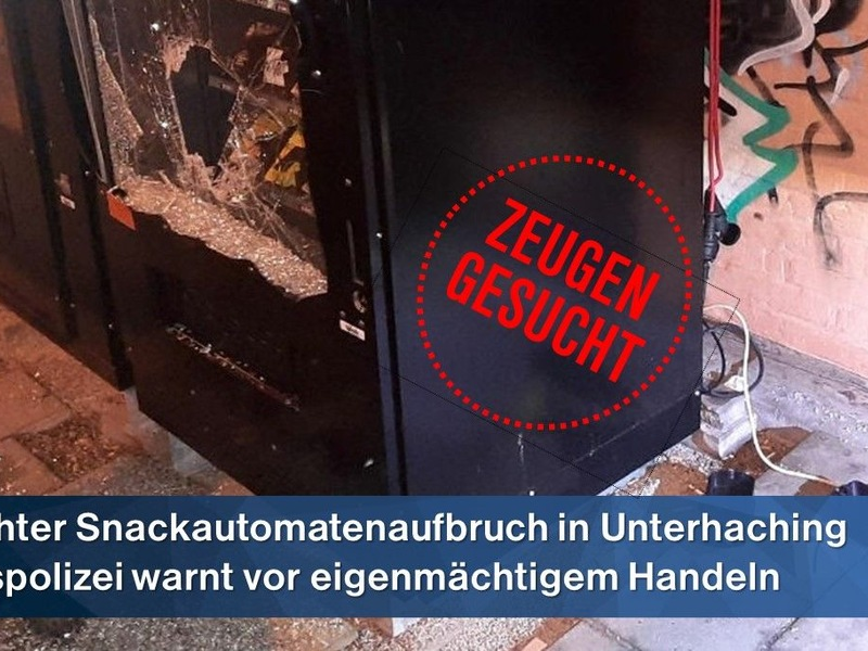 Bundespolizeidirektion München: Beobachter eines Aufbruchversuchs angegriffen und verletzt - Zeugen gesucht -Bundespolizei warnt vor eigenmächtigem Einzuschreiten - Foto: presseportal.de