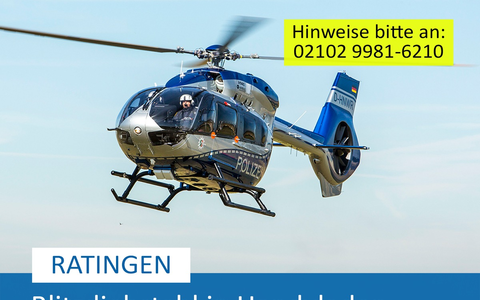 POL-ME: Blitzdiebstahl in Handyladen - Polizei fahndete per Hubschrauber - 2503060 - Foto: presseportal.de