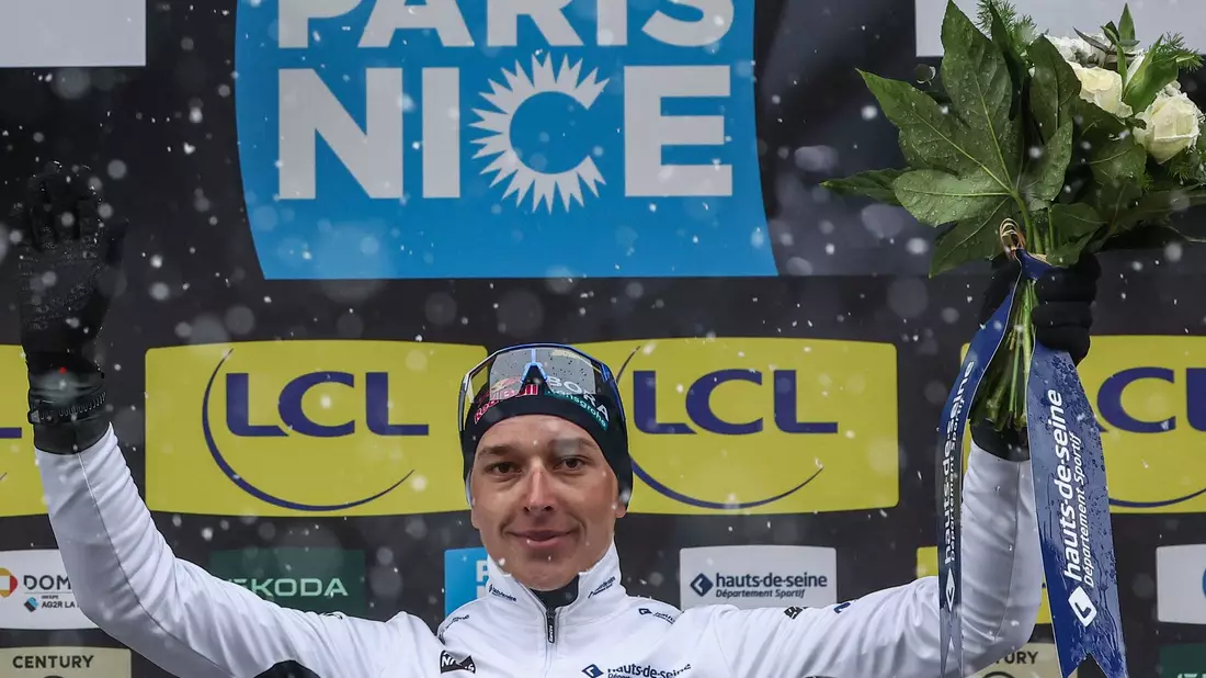 Florian Lipowitz hat bei Paris-Nizza seinen Aufstieg in die Weltspitze fortgesetzt. - Bild: Anne-Christine Poujoulat/AFP/dpa