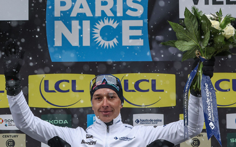 Florian Lipowitz hat bei Paris-Nizza seinen Aufstieg in die Weltspitze fortgesetzt. - Foto: Anne-Christine Poujoulat/AFP/dpa