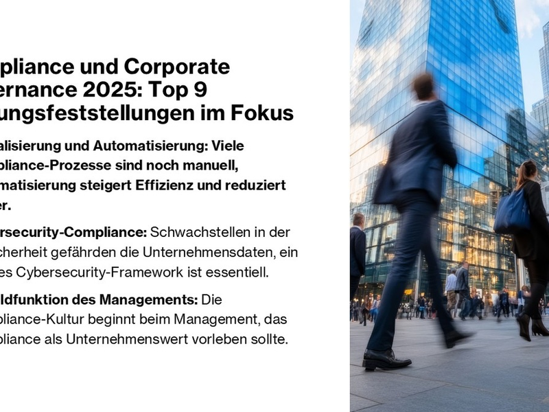 Compliance 2025 - Neue regulatorische Herausforderungen für Vorstände und Führungskräfte - Foto: presseportal.de