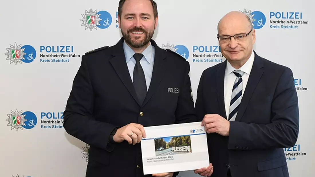 POL-ST: Kreis Steinfurt, Verkehrsunfallbilanz 2024 Zahl der schwerverletzten Verkehrsteilnehmer gesunken, keine tödlichen Unfälle mit Fahrrädern, Unfälle mit E-Scootern gestiegen. - Bild: presseportal.de