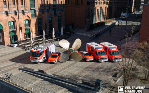 FW-HH: Feuerwehr Hamburg startet Probebetrieb mit vollelektrischen Einsatzfahrzeugen - Foto: presseportal.de