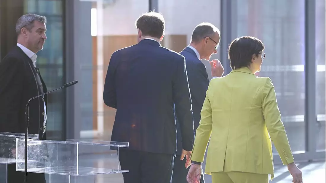 Markus Söder, Lars Klingbeil, Friedrich Merz, Saskia Esken (Archiv) - Bild: über dts Nachrichtenagentur