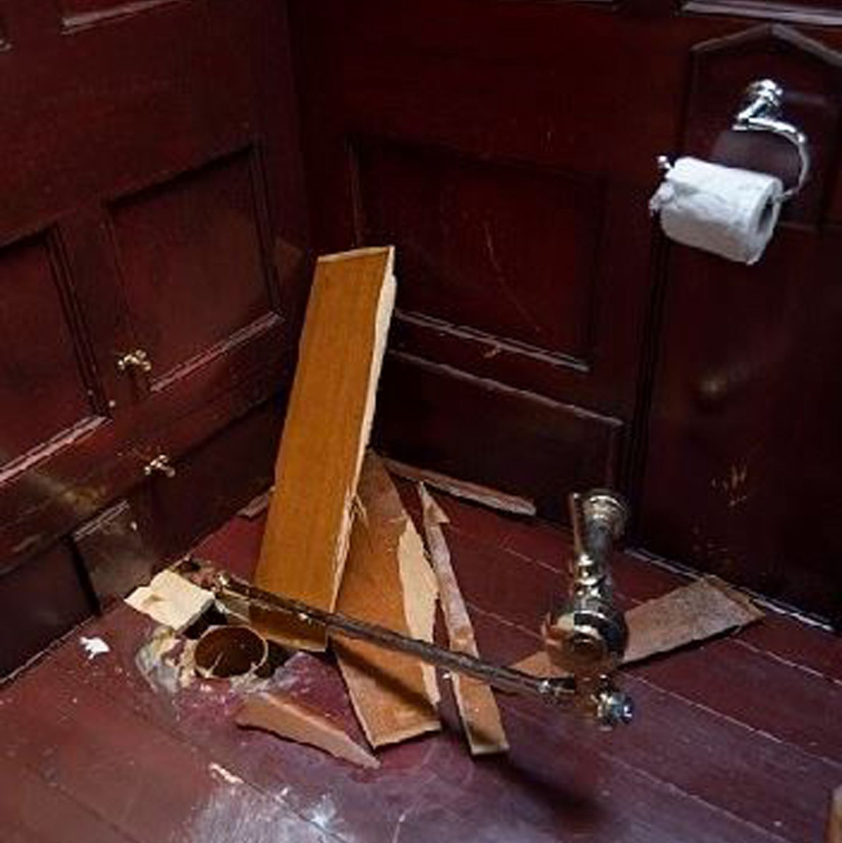 Innerhalb weniger Minuten rissen die Einbrecher die goldene Toilette heraus. (Archivbild) - Foto: Pete Seaward/Blenheim Palace/PA Media/dpa