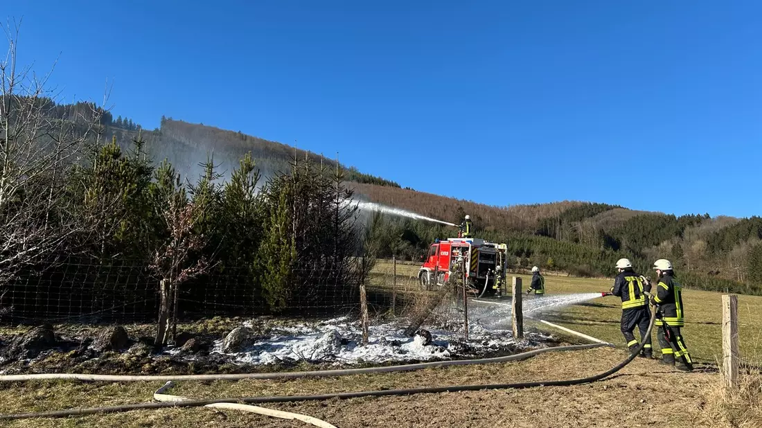 FW-OE: Erster Waldbrand des Jahres für die Feuerwehr Lennestadt - Bild: presseportal.de