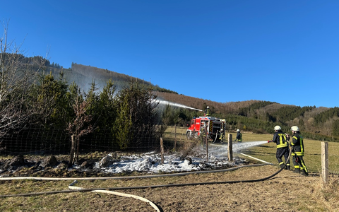 FW-OE: Erster Waldbrand des Jahres für die Feuerwehr Lennestadt - Foto: presseportal.de