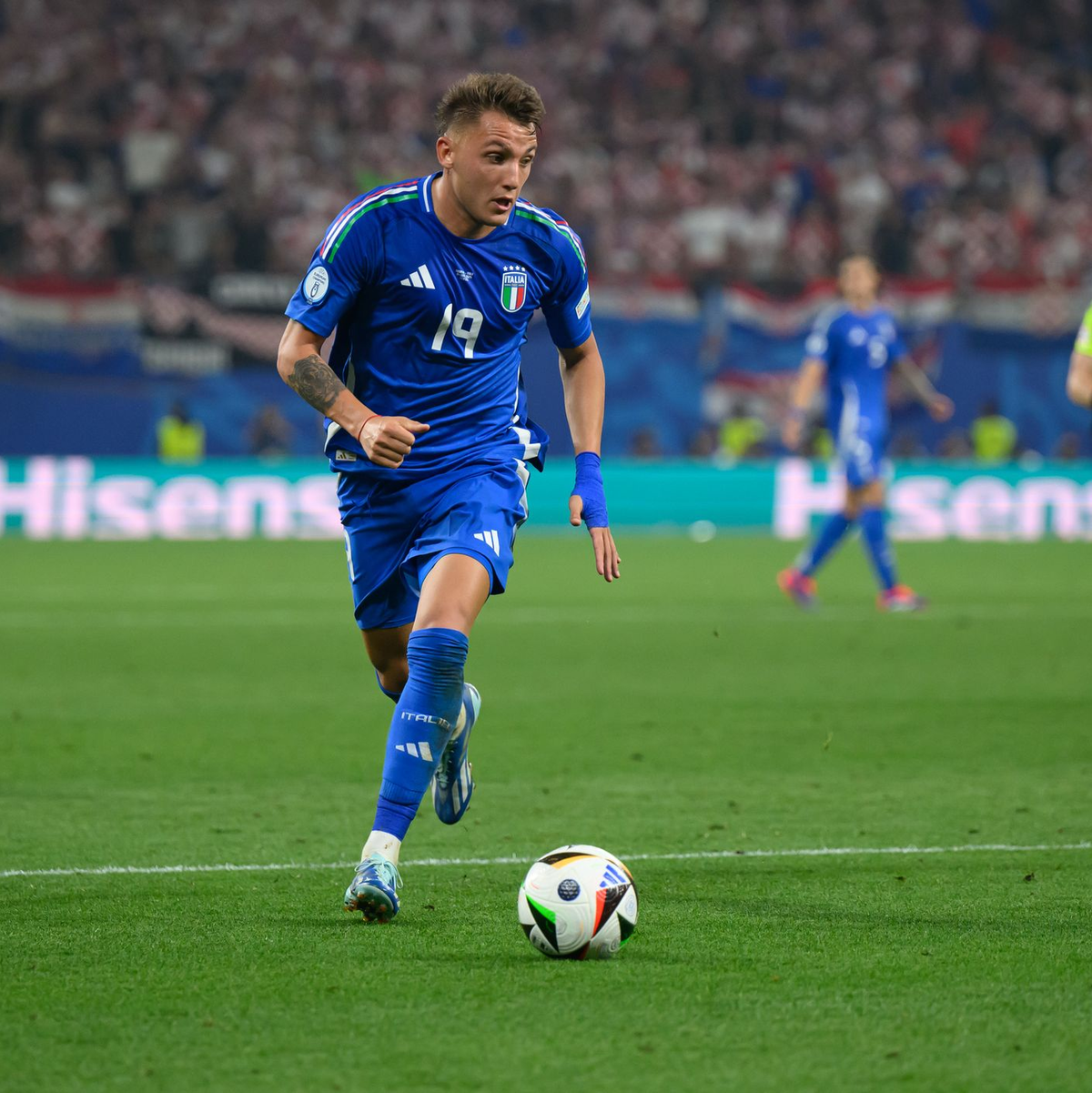 Italiens Stürmer Mateo Retegui fällt für die Länderspiele der Nations League gegen Deutschland aus. - Foto: Robert Michael/dpa