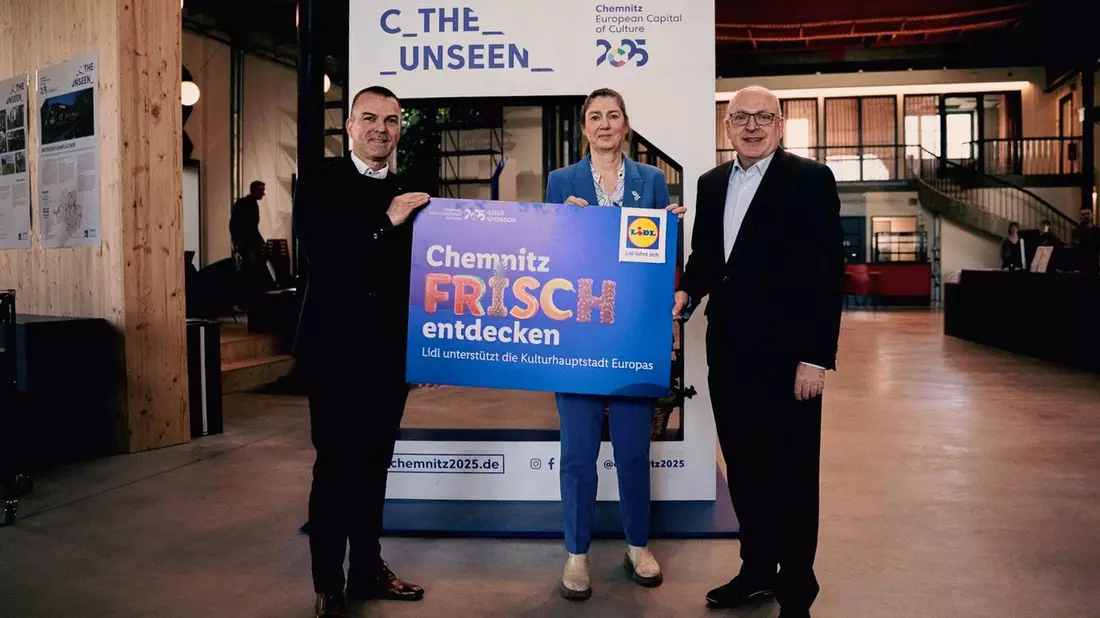 Lidl ist Gold-Sponsor der Kulturhauptstadt Europas / Seit über 30 Jahren ist Lidl als zuverlässiger Nahversorger in Chemnitz präsent - Bild: presseportal.de