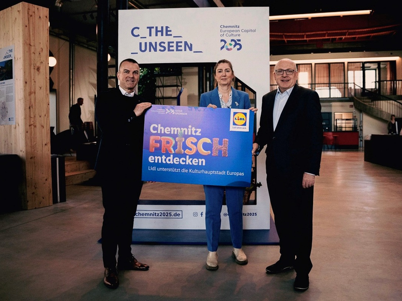 Lidl ist Gold-Sponsor der Kulturhauptstadt Europas / Seit über 30 Jahren ist Lidl als zuverlässiger Nahversorger in Chemnitz präsent - Foto: presseportal.de