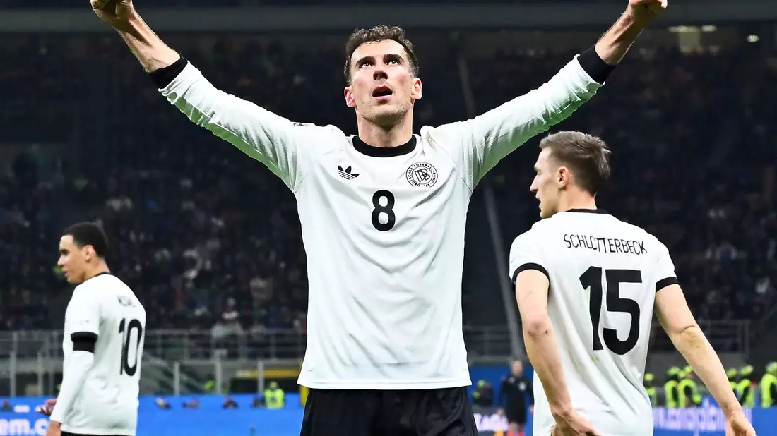 Der Mann des Abends: Leon Goretzka. - Bild: Domenico Cippitelli/LiveMedia-IPA/ZUMA Press Wire/dpa