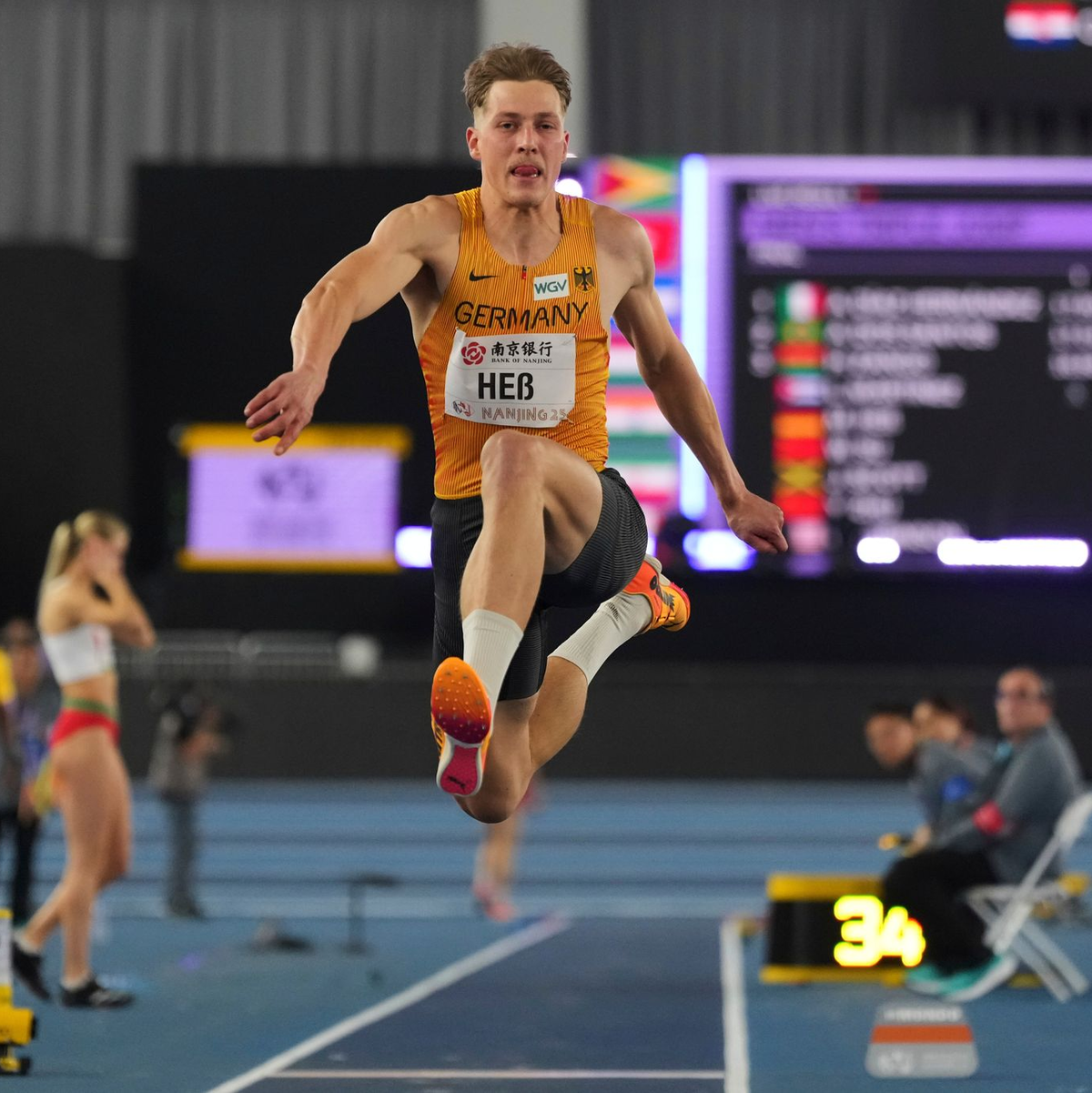 Dreispringer Max Heß kann bei der WM nicht mit einer Medaille überraschen. - Foto: Vincent Thian/AP/dpa