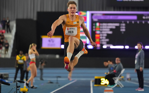 Dreispringer Max Heß kann bei der WM nicht mit einer Medaille überraschen. - Foto: Vincent Thian/AP/dpa