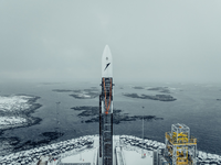 Die Rakete von Isar Aerospace. (Handout) - Foto: Wingmen Media/Isar Aerospace/dpa