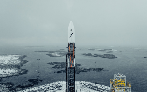 Die Rakete von Isar Aerospace. (Handout) - Foto: Wingmen Media/Isar Aerospace/dpa