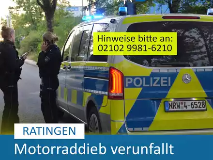 POL-ME: Motorraddieb verunfallt und flieht - die Polizei bittet um Hinweise - 2503091 - Foto: presseportal.de