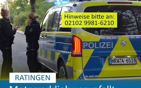 POL-ME: Motorraddieb verunfallt und flieht - die Polizei bittet um Hinweise - 2503091 - Foto: presseportal.de