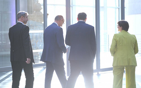 Markus Söder, Friedrich Merz, Lars Klingbeil, Saskia Esken (Archiv) - Foto: über dts Nachrichtenagentur