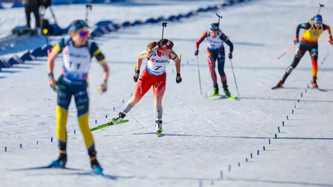 Franziska Preuß verlor das Gelbe Trikot. - Bild: Thomas Andersen/NTB/dpa