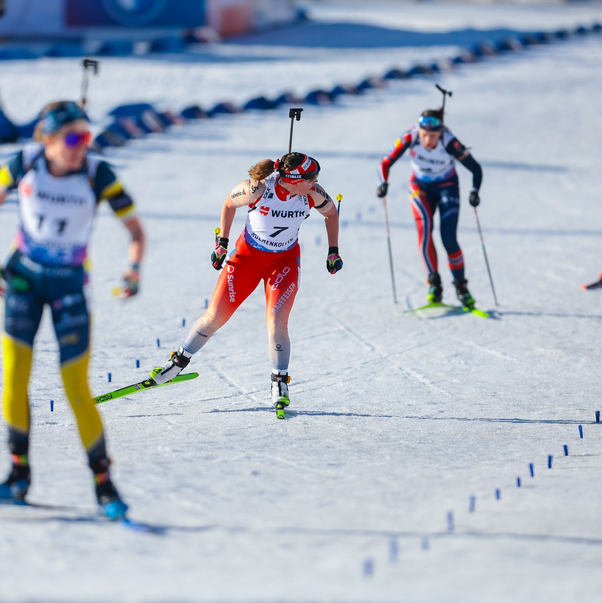 Franziska Preuß verlor das Gelbe Trikot. - Foto: Thomas Andersen/NTB/dpa