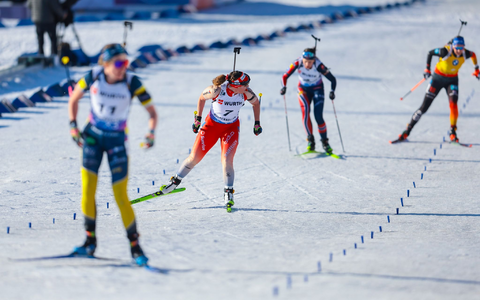Franziska Preuß verlor das Gelbe Trikot. - Foto: Thomas Andersen/NTB/dpa