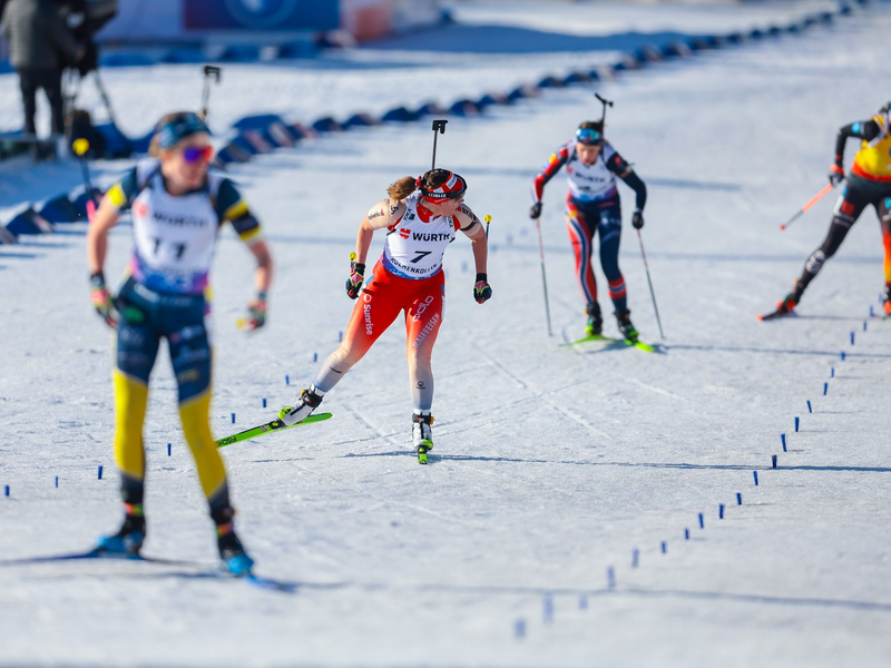 Franziska Preuß verlor das Gelbe Trikot. - Foto: Thomas Andersen/NTB/dpa