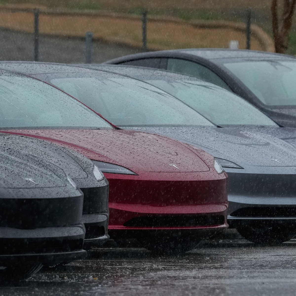 Tesla steht derzeit in Sachen Beliebtheit im Regen. (Archivbild) - Foto: Godofredo A. Vásquez/AP/dpa