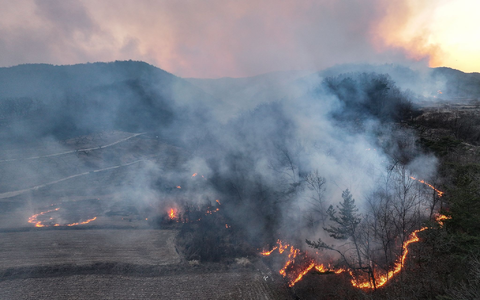 Bei den Toten und Verletzten handelt es sich um Feuerwehrleute und Regierungsbeamte. - Foto: Yoon Gwan-shick/Yonhap/AP/dpa