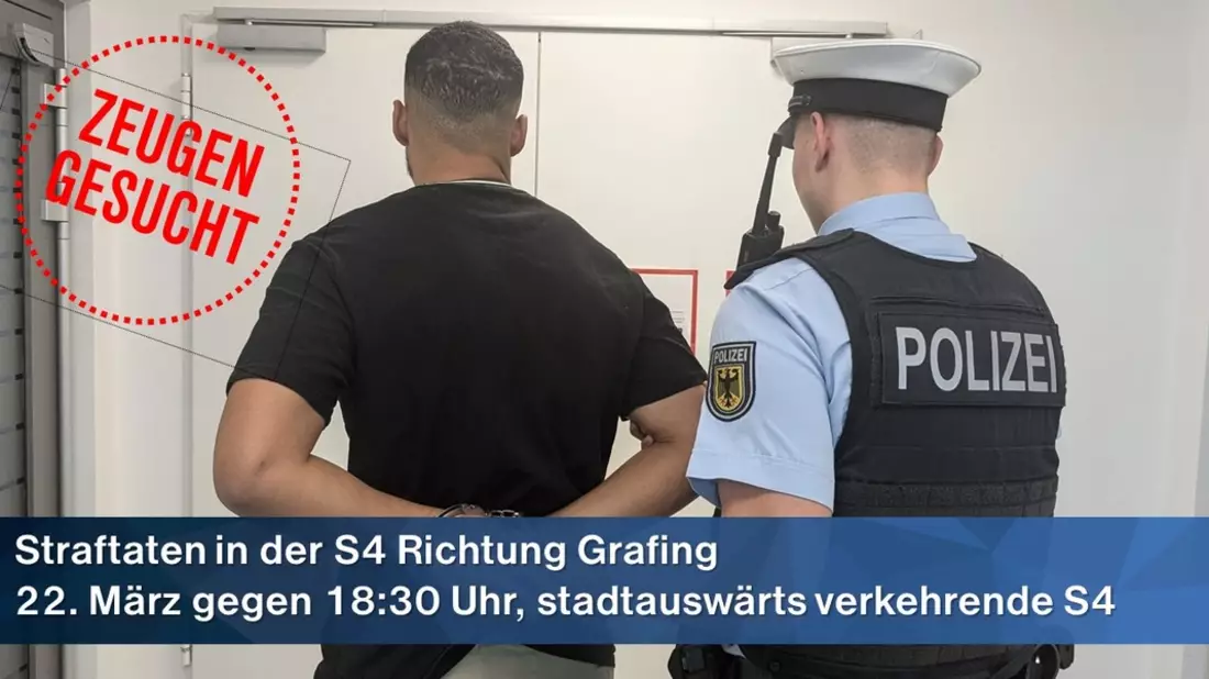 Bundespolizeidirektion München: Körperverletzung in der S4 / Bundespolizei sucht weitere Zeugen und Geschädigte - Bild: presseportal.de