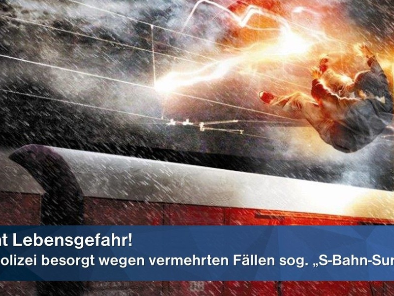 Bundespolizeidirektion München: Wiederholt S-Bahn-Surfer gefasst Bundespolizei warnt nach drei Fällen im März - Foto: presseportal.de